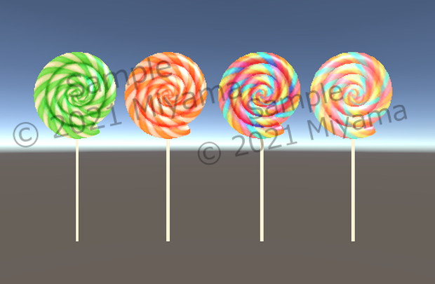 【VRC向け】ぐるぐるキャンディ　棒付きキャンディ　ロリポップ　Lollipop