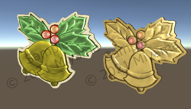 【VRC向け】クリスマスベルのブローチ　アクセサリー　Brooch_Holiday