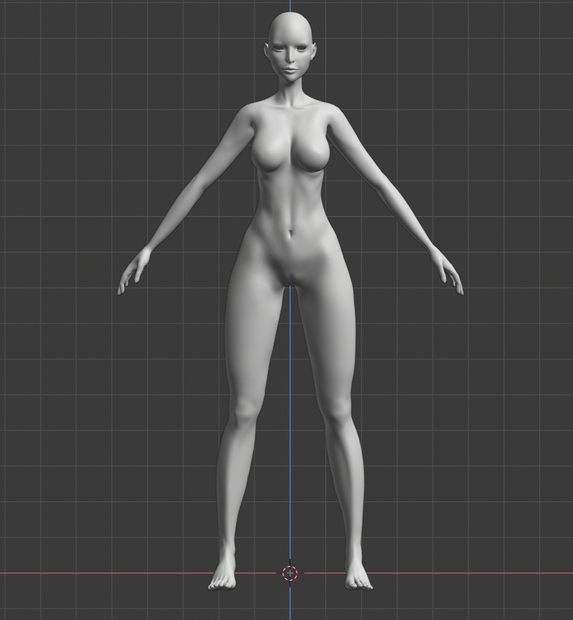 女性素体　ベースメッシュ