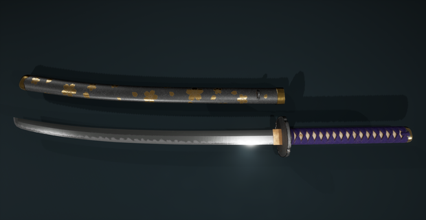刀Katana10(三代隆正)鞘付き