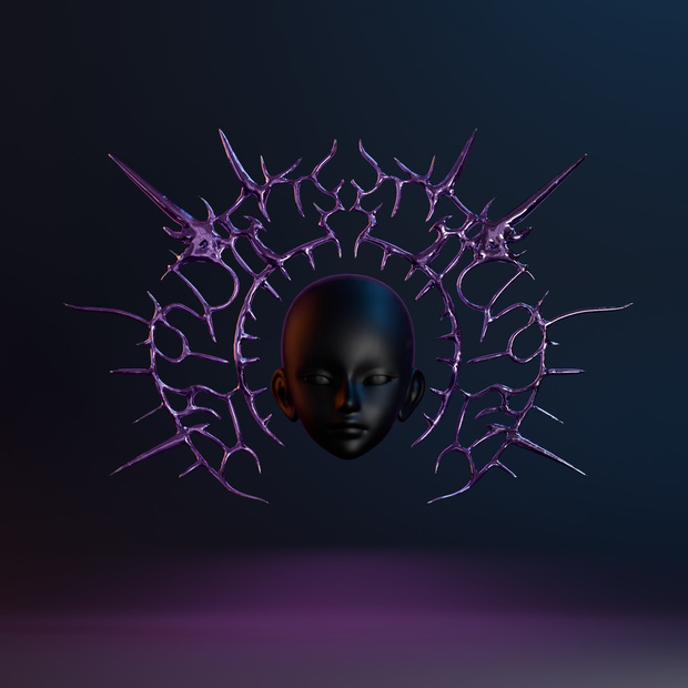 Void Spike Halo / ヴォイド・スパイク・ヘイロー - Y3K Cyberpunk Headgear