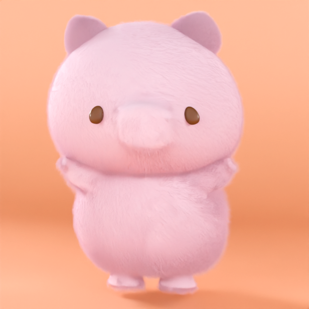 ぶたべい｜かわいい３Ｄモデル（ぶたキャラ）
