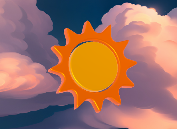 Simple Sun Pin 
