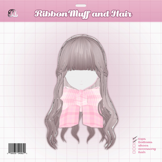 RibbonMuff and Hair 𝜗𝜚 量産リボンマフ＋巻き髪