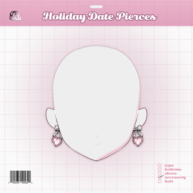 HolidayDatePierce 𝜗𝜚 甘ロリハートピアス