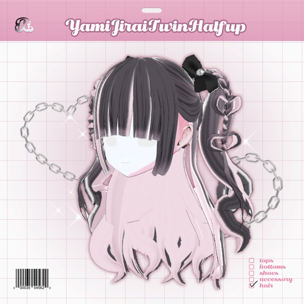 YamiJiraiTwinHalfUp𝜗𝜚 病み地雷ハートツイン