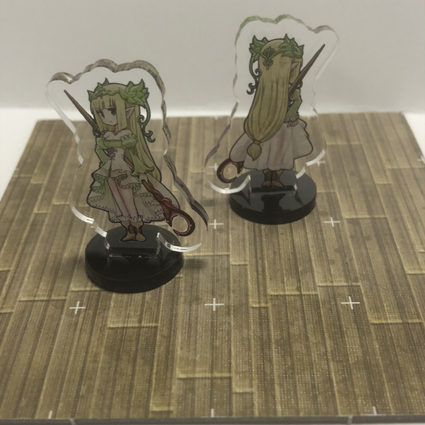 アクリルミニチュア(エルフ・魔法使い)