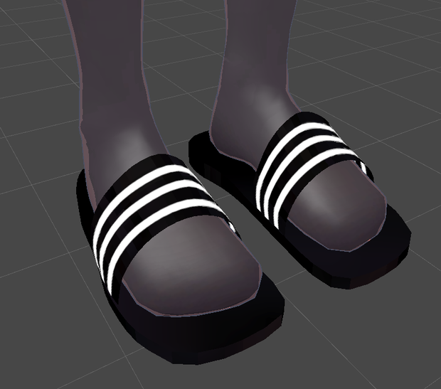 Low Poly Three Line  Slipper (For koyuki,EYO/狐雪,イヨ,ここあ,ウルフェリア用)