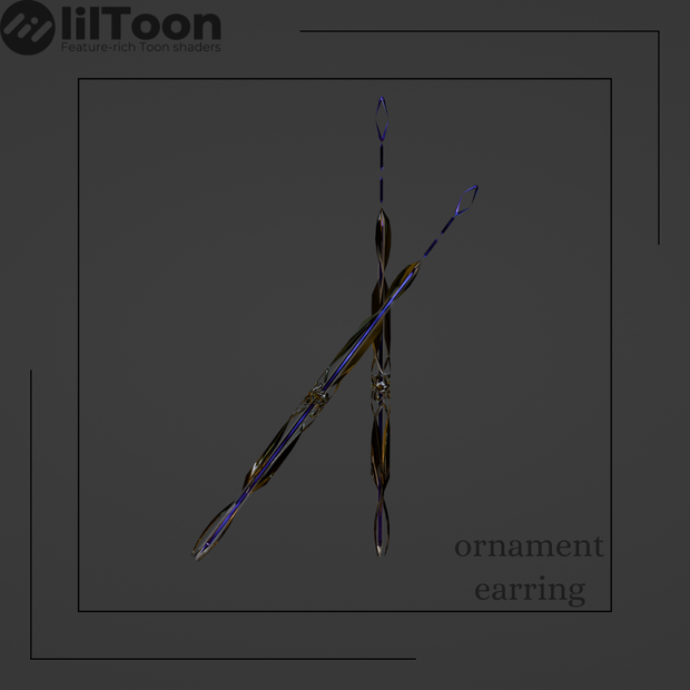 【VRChat想定】ornament earring