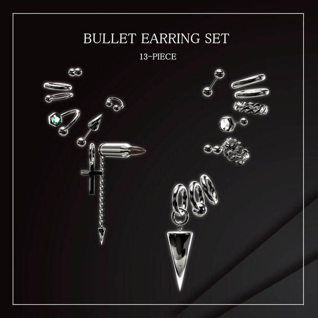 Bullet earrings 13set ★17アバター位置調整済