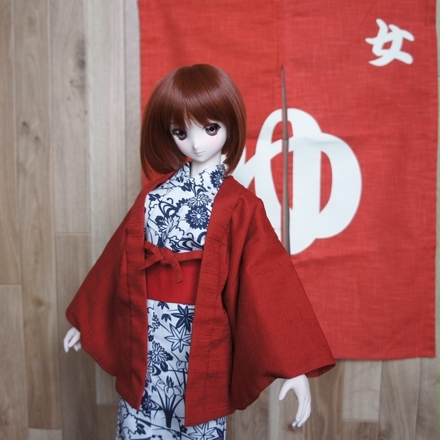 DD、DDS用温泉浴衣◇四季の花◇白×濃紺 - 聖魔離宮 - BOOTH