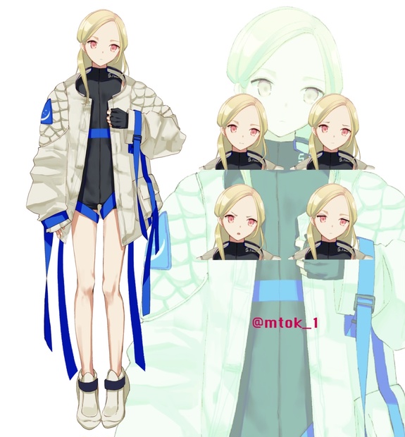 立ち絵素材 宇宙 女の子 松岡 質量欠損 Booth