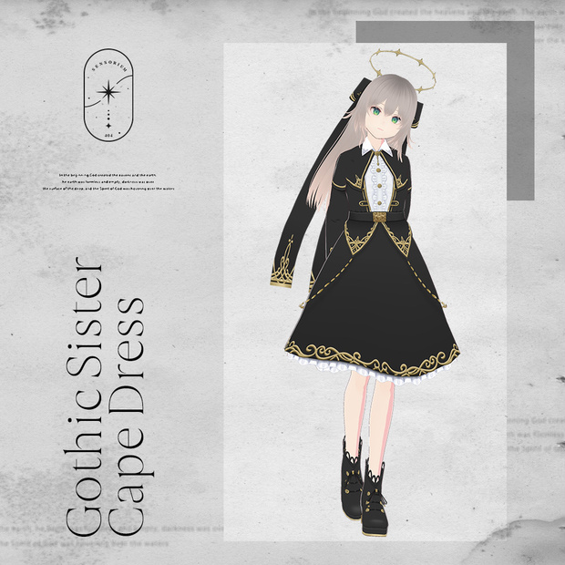 ゴシックシスターケープドレス / GothicSisterCapeDress / VRoid