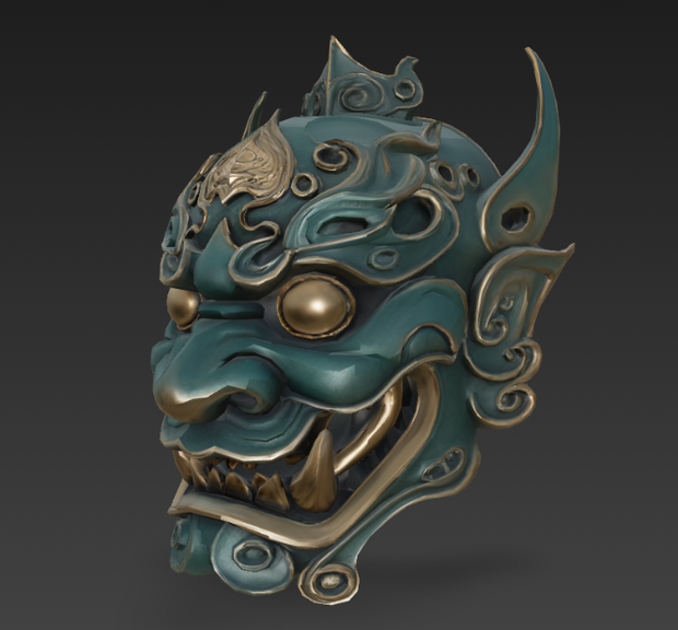 Azure Oni Specter Mask 碧鬼面