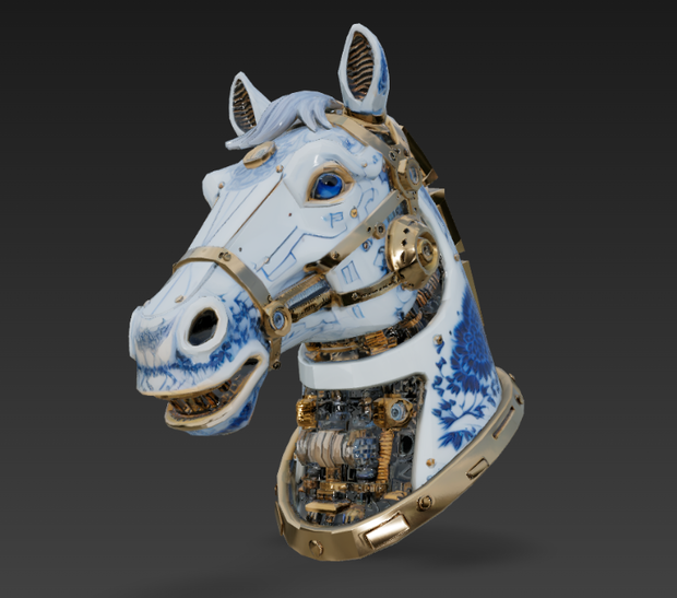 Celestial Gear-Equine Sculpture 天工机械马首