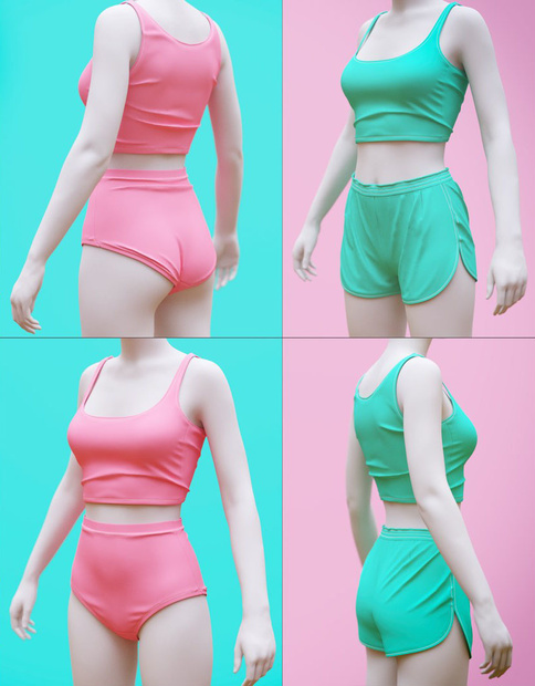 3d-models/woman-s-shorts-and-undergarment-in-marvelous-designer \ 3D モデル/マーベラス デザイナーの女性のショーツと下着