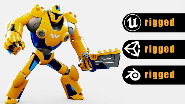 3Dキャラクターロボット