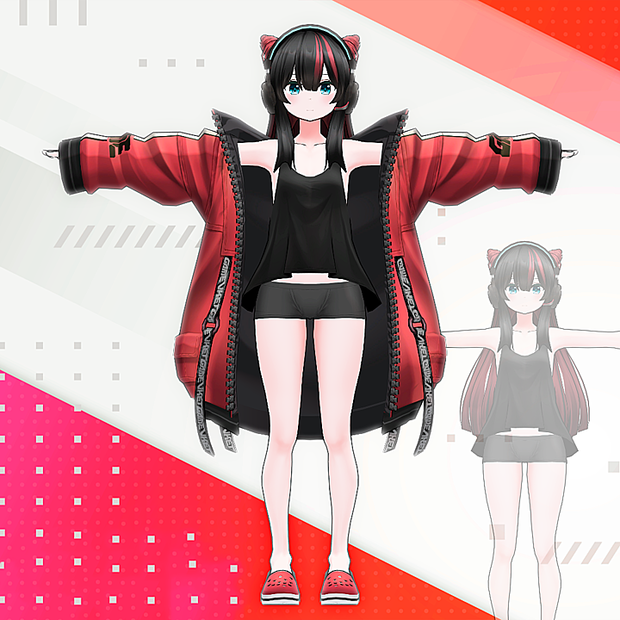 3Dかわいいアニメの女の子キャラクターアバター