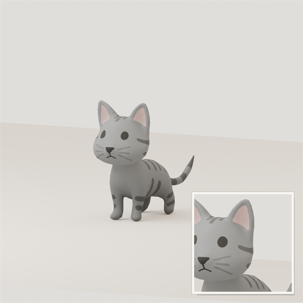 Stylized Cat 3D Model | Blender | スタイライズド・猫3Dモデル