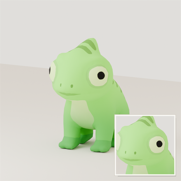 Stylized Chameleon 3D Model | Blender | スタイライズド・カメレオン3Dモデル
