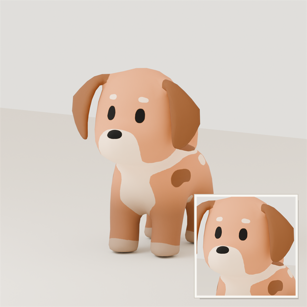 Stylized Dog 3D Model | Blender | スタイライズド・犬3Dモデル