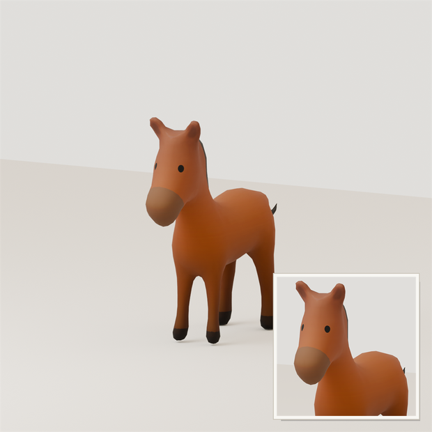 Stylized Horse 3D Model | Blender | スタイライズド・馬3Dモデル