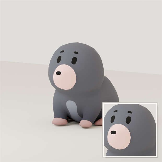 Stylized Mole 3D Model | Blender | スタイライズド・モグラ3Dモデル