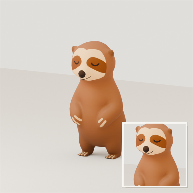 Stylized Sloth 3D Model | Blender | スタイライズド・ナマケモノ3Dモデル