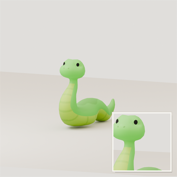 Stylized Snake 3D Model | Blender | スタイライズド・ヘビ3Dモデル