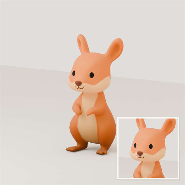 Stylized Squirrel 3D Model | Blender | スタイライズド・リス3Dモデル