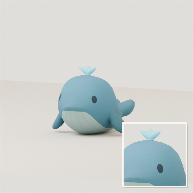Stylized Whale 3D Model | Blender | スタイライズド・クジラ3Dモデル