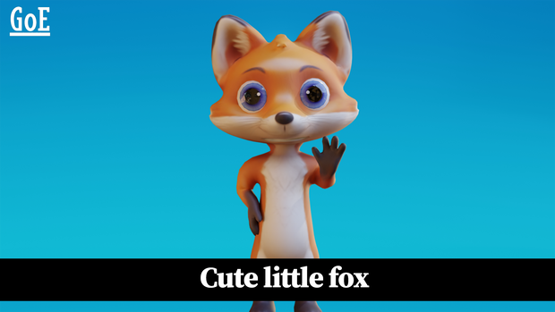 Cute Anthropomorphic Fox - Rigged 3D Model | かわいいキツネ獣人3Dモデル