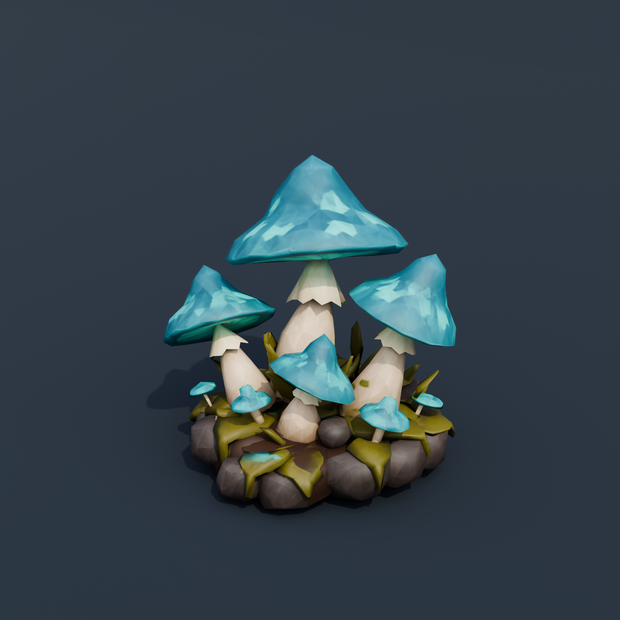 Stylized Low-Poly Spider Egg Nest | Blender | ハロウィン3Dモデル