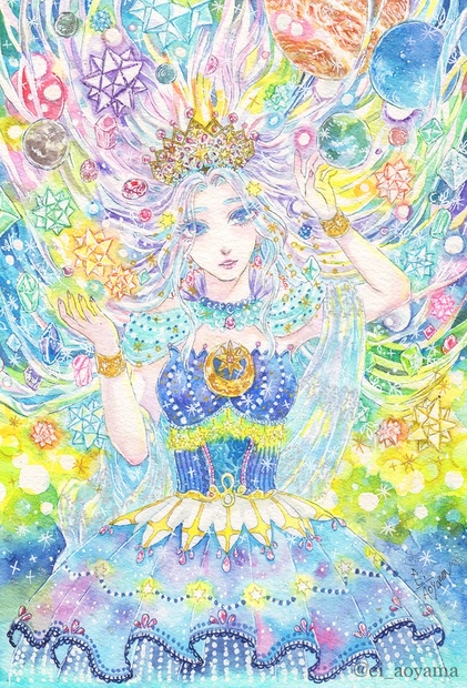 39▽油絵 絵画 原画 ラメ使用『The Nighthawk_starry sky』 - 絵画 ...