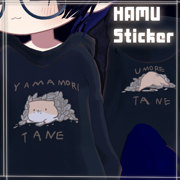 【#LENLEN_VRC】🐹LL.HAMU.01【VRC想定デカールステッカーテクスチャ】