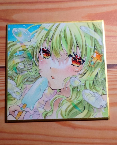 A4】イラスト手描き☆猫娘☆オリジナル作品 ☆ミコッテ 中色紙