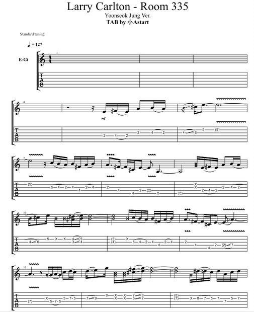 Larry Carlton - Room 335[Yoonseok Jung Ver.] [TAB] - 小Astart - BOOTH