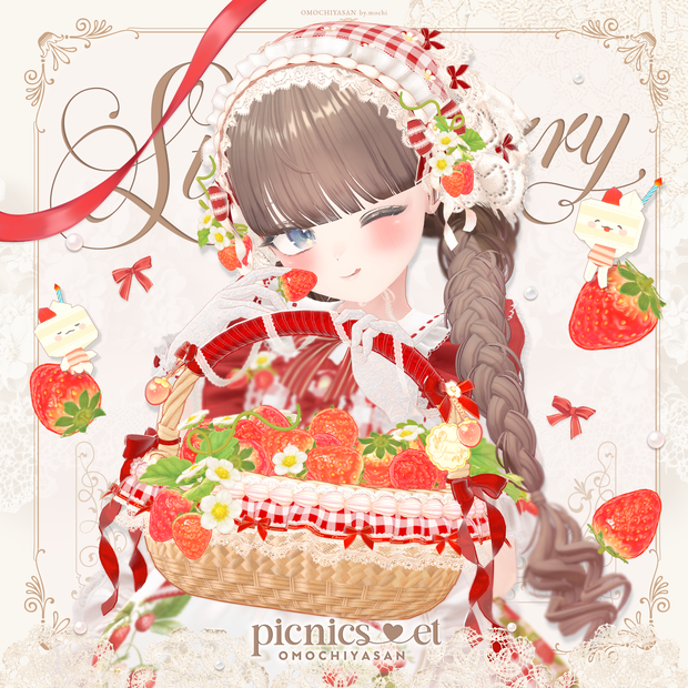 🍓いちごのピクニックセット-Strawberry Picnic Set🍓