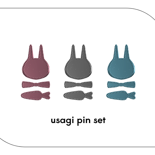 【vrc】usagi pin set【ヘアピン】