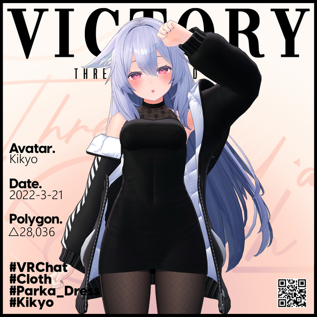 Kikyo_Parka_Dress・ 桔梗用パーカードレス