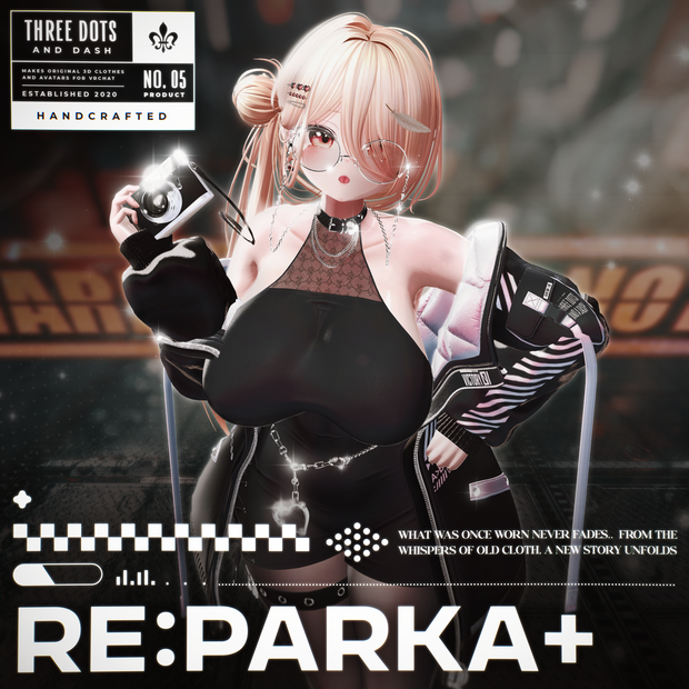 『7アバター対応』 【3D衣装モデル】 Re : Parka Dress 