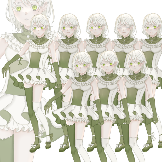 女性13(緑のロリィタ女性)