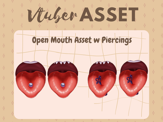 Vtuber Asset Holding Tongue Piercings HQ HD Kawaii Vtube Studio Shoost OBS