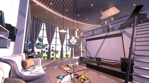 Industrial style iron art modern space