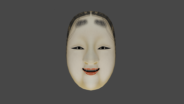 お面　能面3Dモデル　「小面」△1140