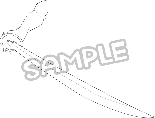 【腕素材】戦闘ポーズ-刀編-ver.1