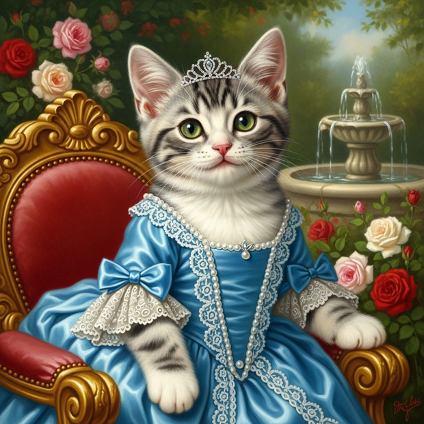 【4K 高画質】アメリカンショートヘア｜薔薇の庭のプリンセス  /  American Shorthair | Princess of the Rose Garden