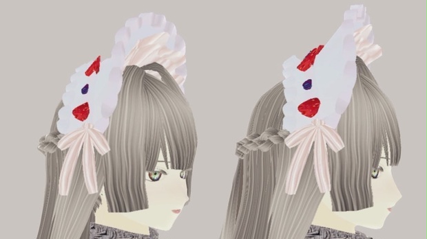 【VRChat想定】ショートケーキのハーフボンネット