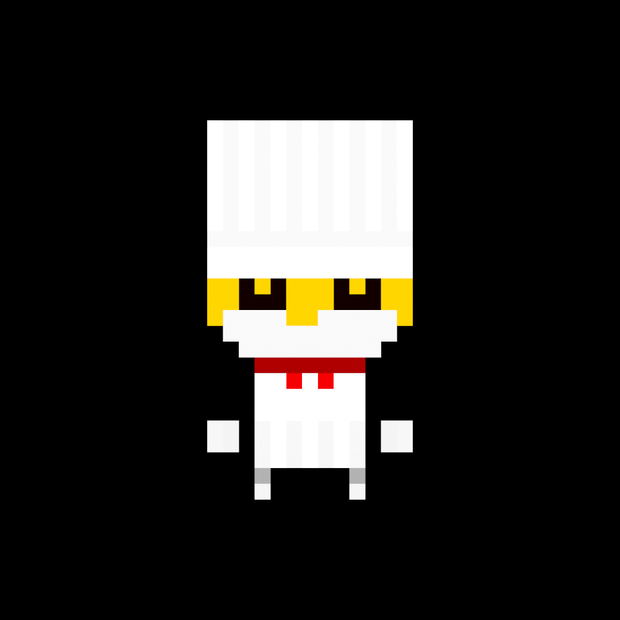 voxel job character_コックさん_アイコン用画像