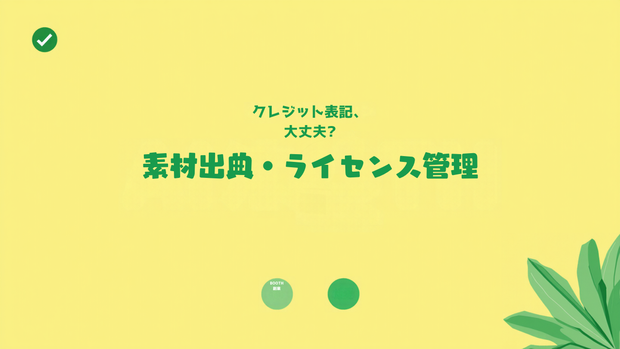 商用利用フリー素材 出典・ライセンス管理シート